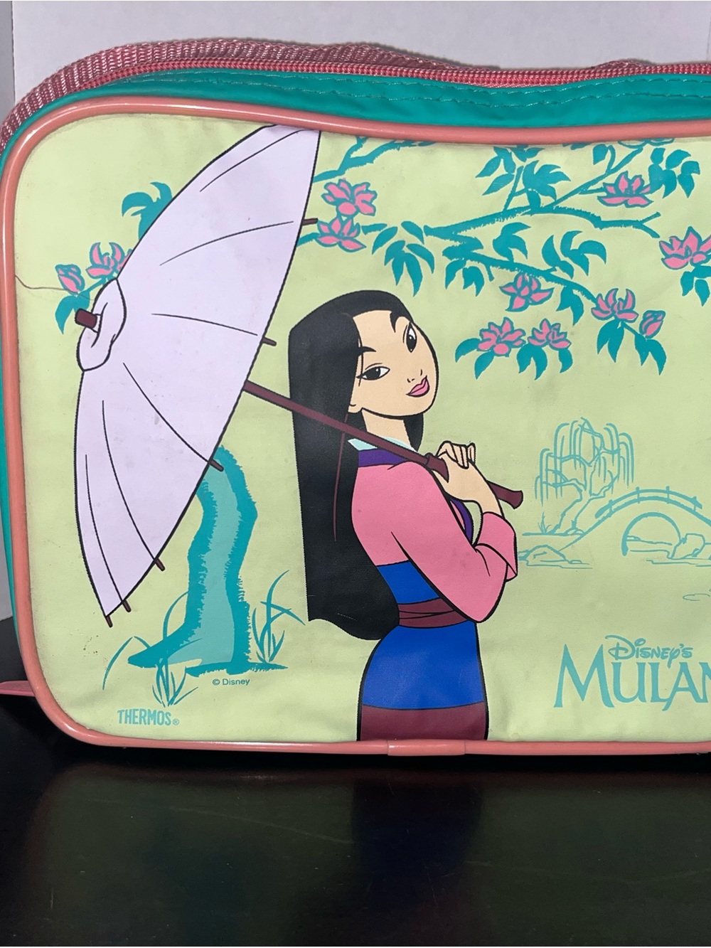 Vintage Disney Mulan Thermos Lunch Bag with Strap
